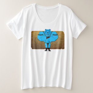 Camiseta Plus Size Cartoon gay do urso SlipperyJoe