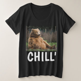 CAMISETA PLUS SIZE CARVÃO BRIZZLY MAIS TAMANHO DE CAMADAS T-SHIRTS 'C