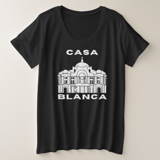 Camiseta Plus Size Casa Blanca, Casa Branca (Frente do Design)