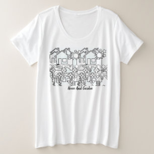Camiseta Plus Size Casa E Jardim