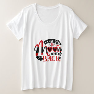 Camiseta Plus Size Casal Art I Love You To Moon