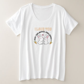 Camiseta Plus Size Casal de Coelhinhos
