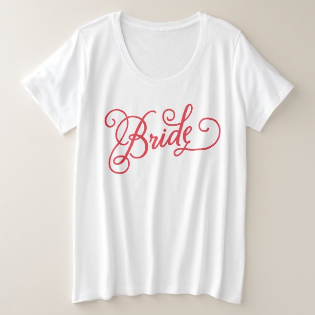 Camiseta Plus Size Casamento de Noiva Bachelorette Bridal Party (Frente do Design)