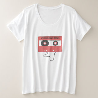 Camiseta Plus Size Cassette Tape T-Shirt