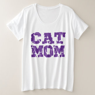 Camiseta Plus Size Cat Mãe