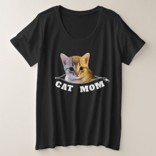 Camiseta Plus Size Cat Mãe T-Shirt