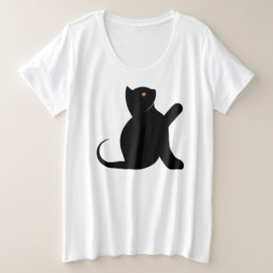 Camiseta Plus Size Cat Say Hello