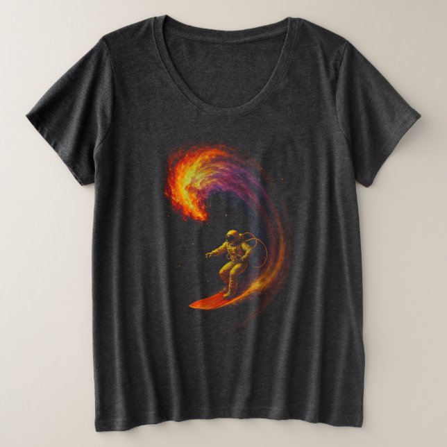 Camiseta Plus Size Cavaleiro da Onda Cósmica (Frente do Design)