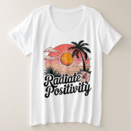 Camiseta Plus Size Cena Positiva Sunny