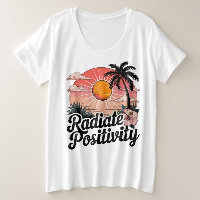 Camiseta Plus Size Cena Positiva Sunny (Frente do Design)
