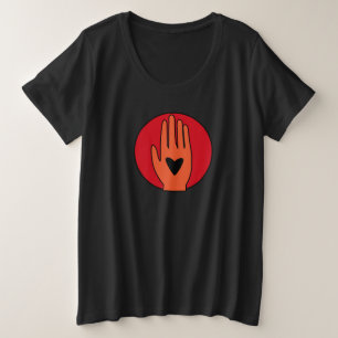 Camiseta Plus Size Cessar-fogo agora mão design gráfica palestiniana