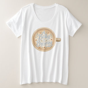 Camiseta Plus Size Chá de Bebê: Bebê Está Sendo Preparado