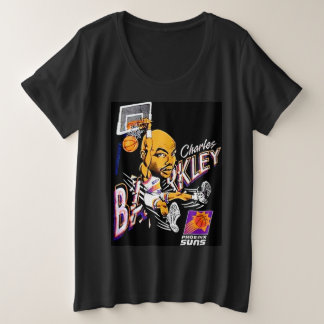 Camiseta Plus Size Charles Barkley Retro Basball Cartoon Vestido