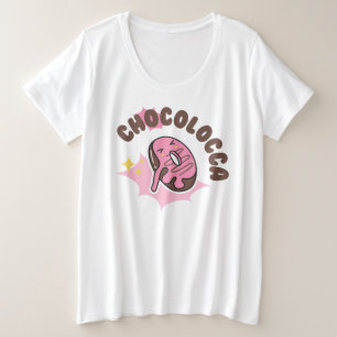 Camiseta Plus Size chocolocca (louco por chocolate com rosquinha)