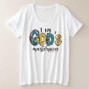 Camiseta Plus Size Christian I Am God's Masterícula 