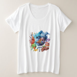Camiseta Plus Size CHURRASCO e grelha