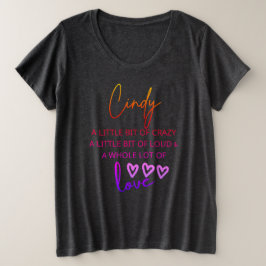 Camiseta Plus Size Cindy Colorful Love