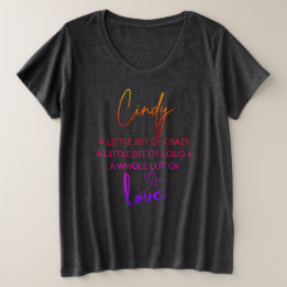 Camiseta Plus Size Cindy Colorful Love 2