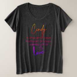 Camiseta Plus Size Cindy Colorful Love 2