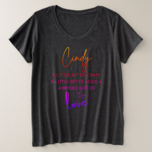 Camiseta Plus Size Cindy Colorful Love 2