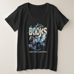 Camiseta Plus Size Citação do amante do livro Dragon e Fairy & Fantas