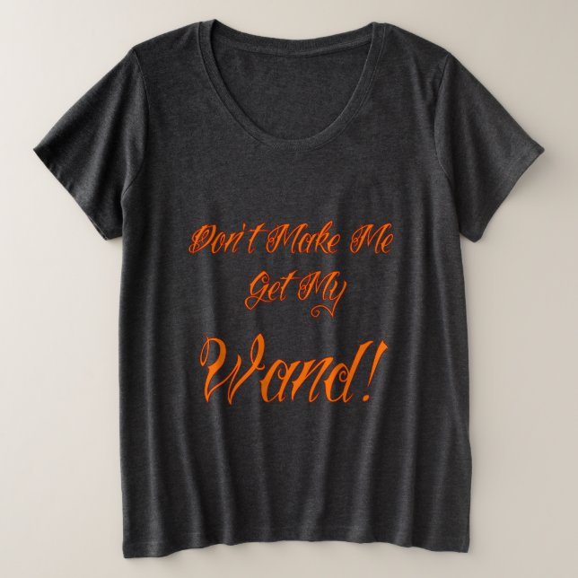 Camiseta Plus Size Citação do Halloween Witchy (Frente do Design)