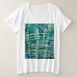Camiseta Plus Size Claude Monet - Lírios De Água E Ponte Japonesa<br><div class="desc">Claude Monet - Lírios De Água E Ponte Japonesa (1899)</div>