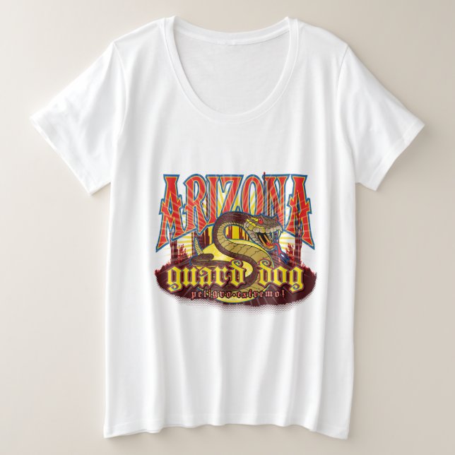 Camiseta Plus Size Cobra Guarda de arizona (Frente do Design)