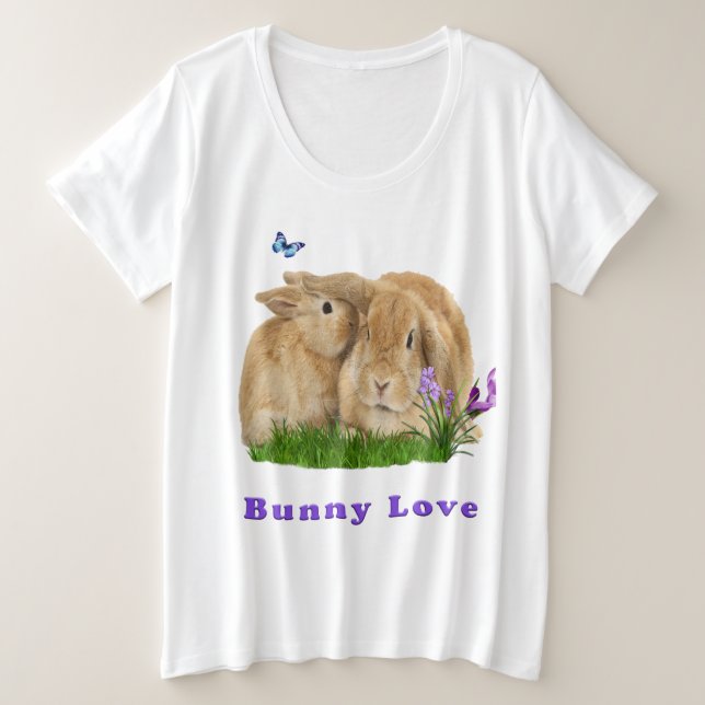 Camiseta Plus Size Coelho coelho (Frente do Design)