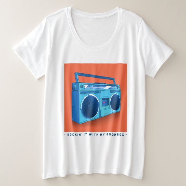 Camiseta Plus Size Com a minha caixa (Frente do Design)