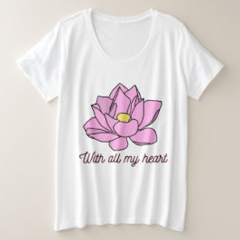 Camiseta Plus Size Com Toda Minha Arte Rosa