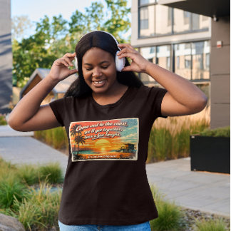 Camiseta Plus Size Come Out to the Coast Women's Dark