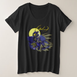 Camiseta Plus Size Comet Dark Fantasy Reindeer Plus Tee