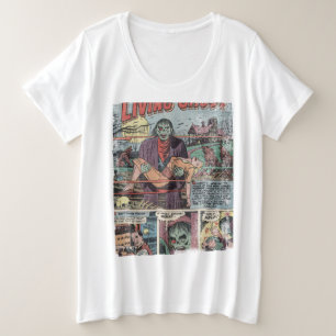 Camiseta Plus Size Comic Vintage de 1950