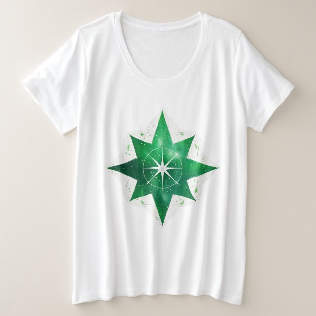 Camiseta Plus Size "Compass Rose Adventure Tee" (Frente do Design)