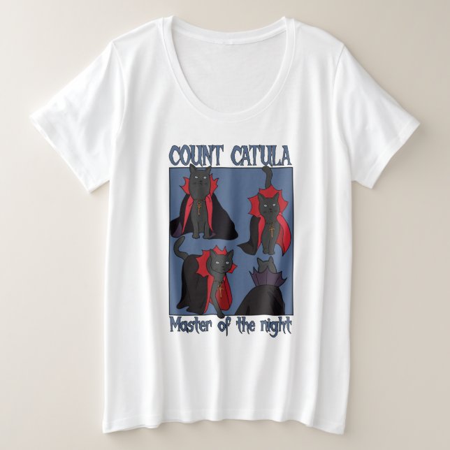 Camiseta Plus Size Conde Catula Mestre da Noite (Frente do Design)