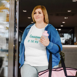 Camiseta Plus Size Consistência é o texto-chave Inspiracional