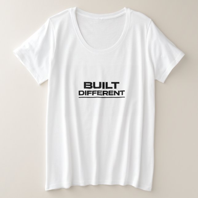 Camiseta Plus Size Construído Diferente 2ª edição (Frente do Design)