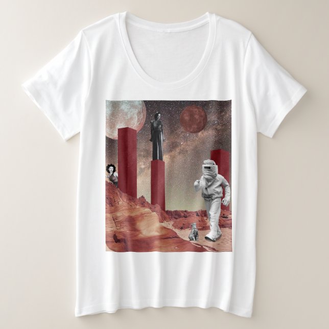 Camiseta Plus Size Convidado em Marte (Frente do Design)
