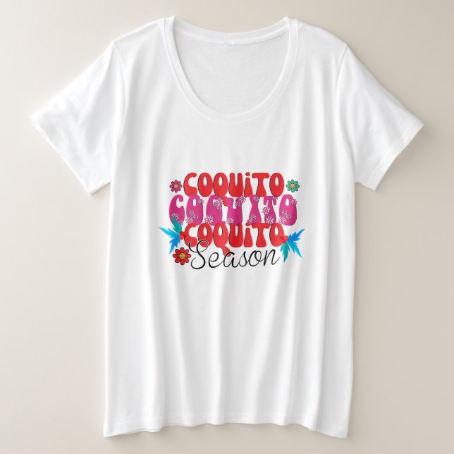 Camiseta Plus Size Coquito Season, dia nacional do coquito (Frente do Design)