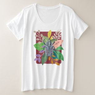 Camiseta Plus Size Cor da água do besouro azul