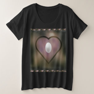 Camiseta Plus Size Cor de inverno ensopado, estilo colcha branca