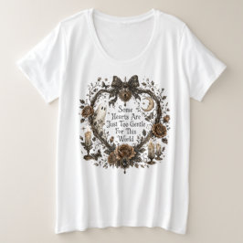 Camiseta Plus Size Coração Gótico Vintage