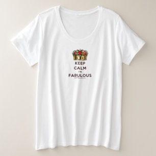Camiseta Plus Size Coroa dourada vermelha fabulosa da SlipperyJoe's m