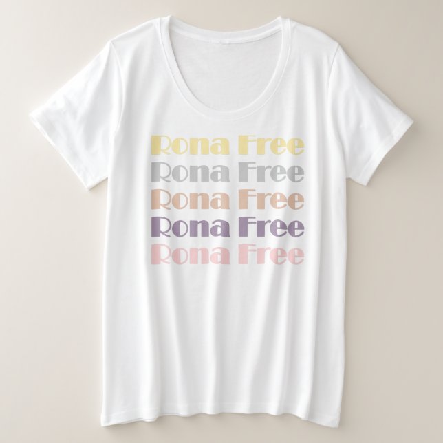 Camiseta Plus Size coRONA Free (Frente do Design)