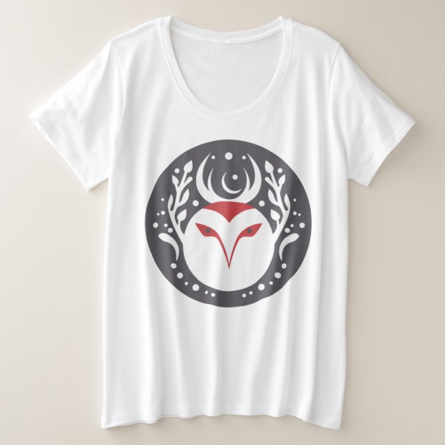Camiseta Plus Size Coruja de Yule (Frente do Design)