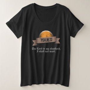 Camiseta Plus Size Cota de Bíblia do Salm 23