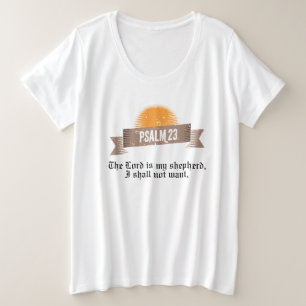 Camiseta Plus Size Cota de Bíblia do Salm 23