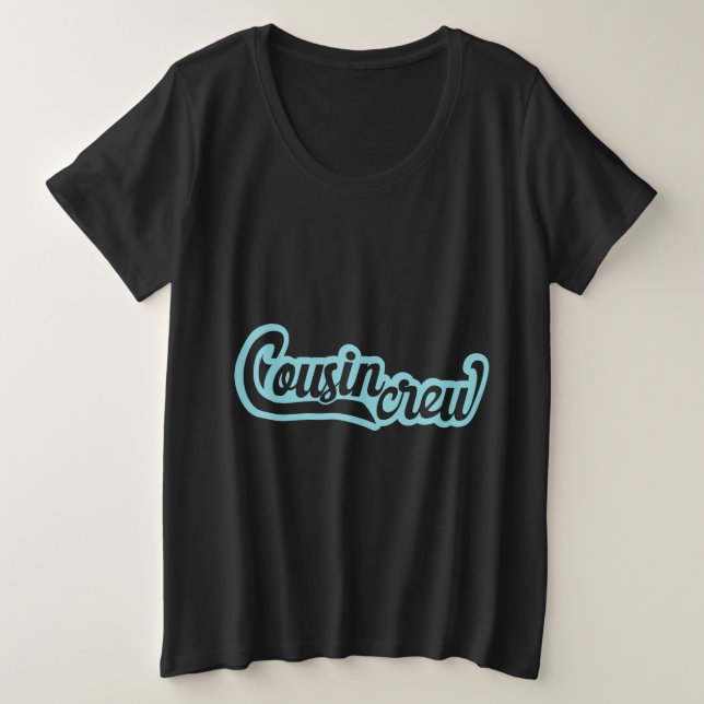 Camiseta Plus Size Cousin Crew (Frente do Design)