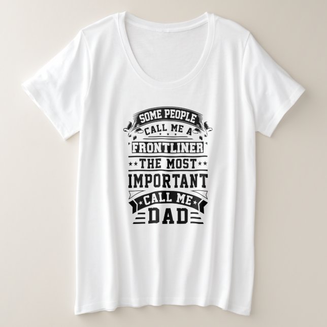 Camiseta Plus Size COVID 19 Frontliner Oferta algumas Pessoas me cham (Frente do Design)